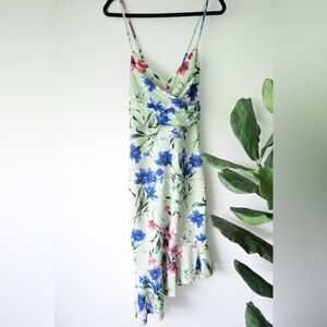 Bebe Floral Wrap Asymmetrical Dress NWT